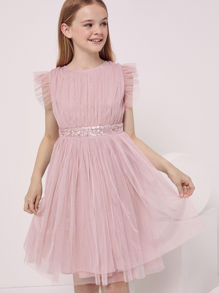 Maya Pink Embellished Waist Tulle Party Dress - Girls - Image 3 of 4