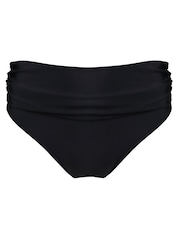 Schwarz - Pour Moi Azure Bikinihose mit umgeschlagenem Bund - Bild 3 von 4