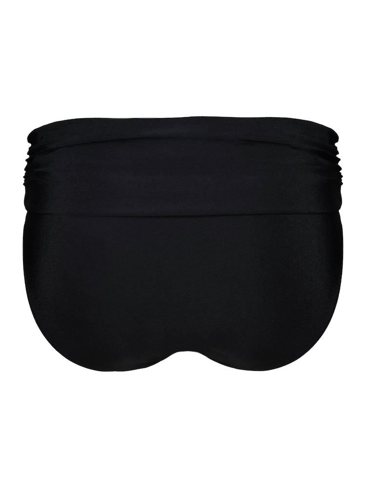 Schwarz - Pour Moi Azure Bikinihose mit umgeschlagenem Bund - Bild 4 von 4