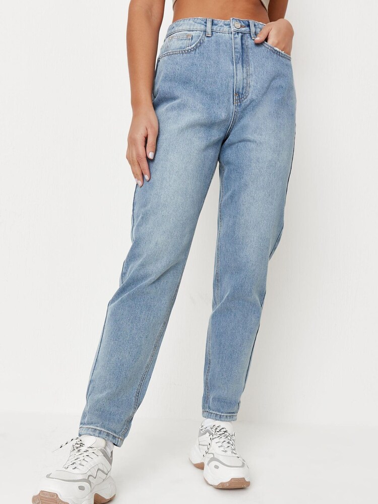 Missguided Light Blue Riot Highwaisted Clean Mom Jean - Image 1 of 1