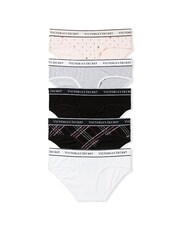 Victoria's Secret White/Black/Grey/Nude Hipster Logo 5 Pack Knickers - Image 1 of 1