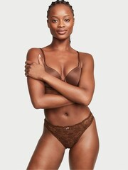 Victoria's Secret Ganache Nude Lace Thong Knickers - Image 1 of 1