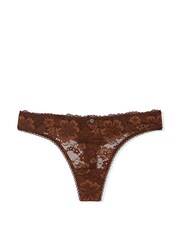 Victoria's Secret Ganache Nude Lace Thong Knickers - Image 3 of 3