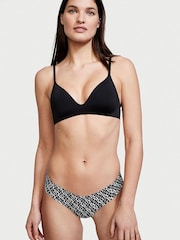 Victoria's Secret Black Diamond Logo Smooth No Show Thong Knickers - Image 1 of 3