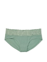 Victoria's Secret Sea Salt Green Lace Waist Cotton Hiphugger Knickers - Image 3 of 3