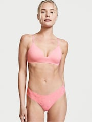 Victoria's Secret Pink Cocktail Vs Hearts Noshow Shimmer Thong Knickers - Image 1 of 3