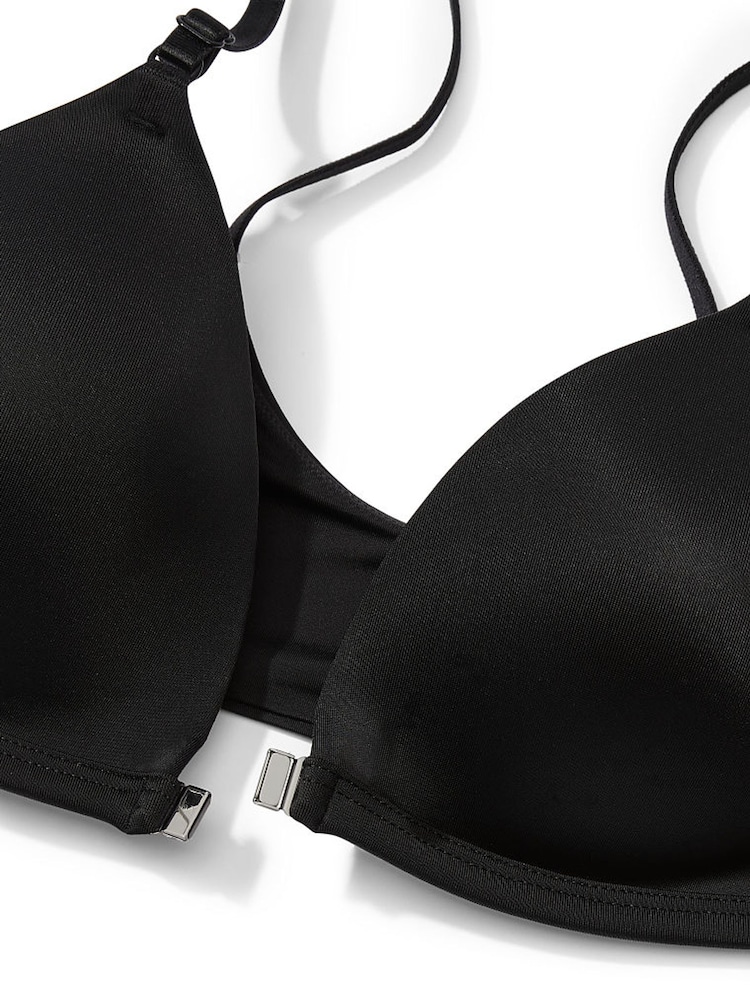 Victoria's Secret PINK Black Non Wired Lightly Lined Front Close Bra - Image 2 of 2