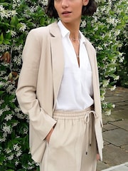 Rae Stone Edge To Edge Viscose Relaxed Blazer - Image 3 of 4