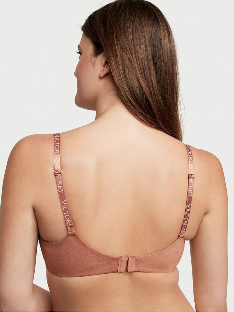 Victoria's Secret Brilliant Blush Orange Smooth Logo Strap Lightly Lined T-Shirt Bra - Image 2 of 3 Victoria's Secret Brilliant Blush Orange Smooth Logo Strap Lightly Lined T-Shirt Bra - Image 2 of 3