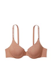 Victoria's Secret Brilliant Blush Orange Smooth Logo Strap Lightly Lined T-Shirt Bra - Image 3 of 3