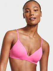 Victoria's Secret Hollywood Pink Smooth Logo Strap Lightly Lined Non Wired T-Shirt Bra - Image 1 of 3