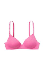 Victoria's Secret Hollywood Pink Smooth Logo Strap Lightly Lined Non Wired T-Shirt Bra - Image 3 of 3