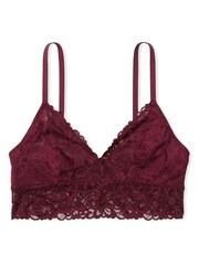 Victoria's Secret Burgundy Purple Lace Unlined Bralette - Image 3 of 3