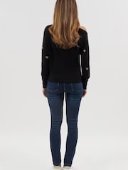 Fashion Union Baby It's Cold One Shoulder Christmas Jumper - Image 5 of 5