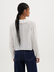 Hush White Koa Long Sleeve Crinkle Blouse - Image 3 of 5