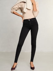 Lipsy Solid Black Mid Rise Skinny Jeans - Image 2 of 4