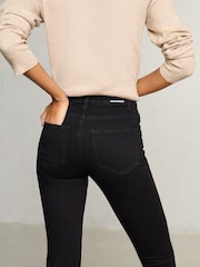 Lipsy Solid Black Mid Rise Skinny Jeans - Image 3 of 4