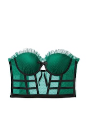 Victoria's Secret Spruce Green Black Trim Corset Bra Top - Image 4 of 4