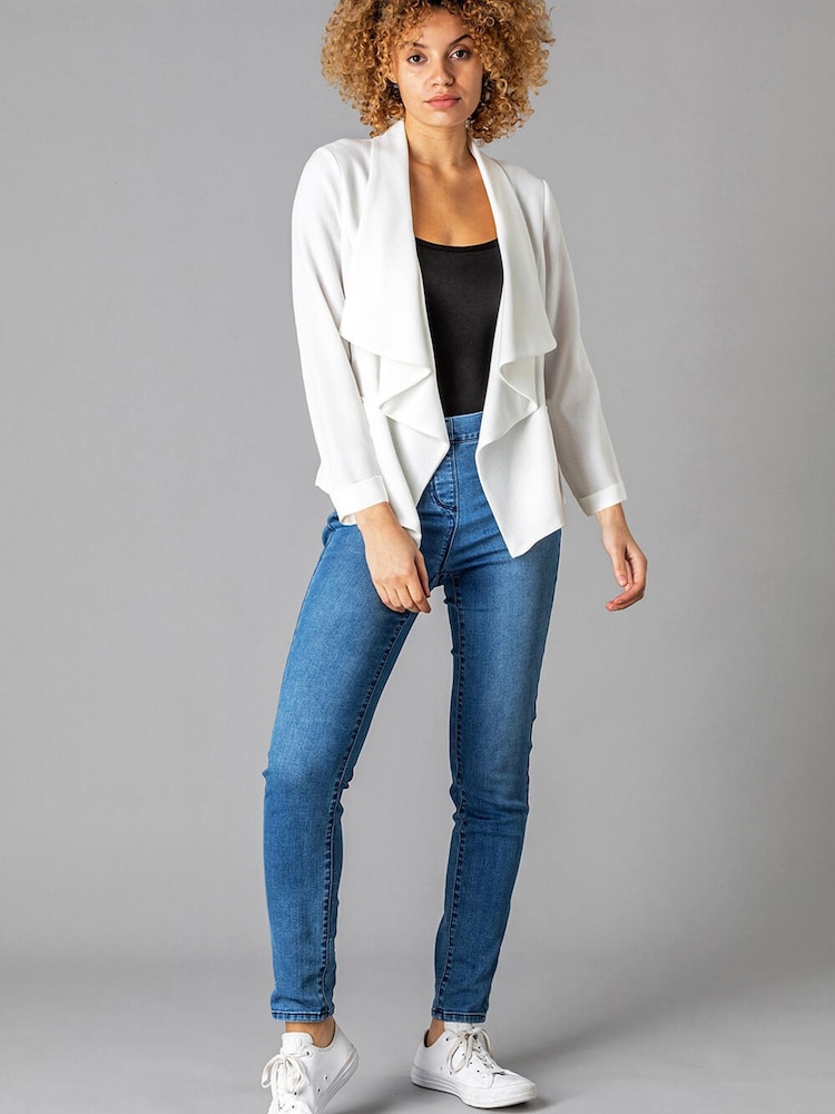 Roman White Waterfall 3/4 Sleeve Jacket - Image 2 of 4
