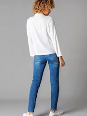 Roman White Waterfall 3/4 Sleeve Jacket - Image 3 of 4