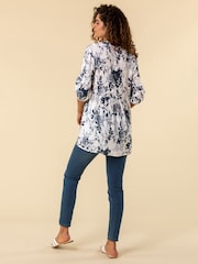 Roman Multi Floral Print Tiered Top - Image 2 of 4
