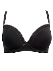 Pour Moi Black Love to Lounge Cotton T-Shirt Bra - Image 3 of 4