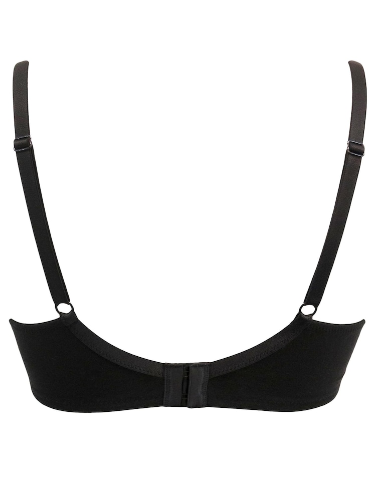 Pour Moi Black Love to Lounge Cotton T-Shirt Bra - Image 4 of 4
