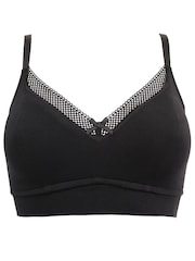 Pour Moi Black Love to Lounge Cotton Non Wired Bra - Image 4 of 5