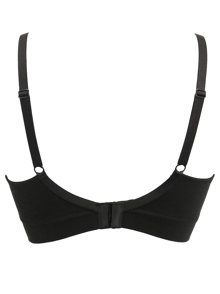 Pour Moi Black Love to Lounge Cotton Non Wired Bra - Image 5 of 5