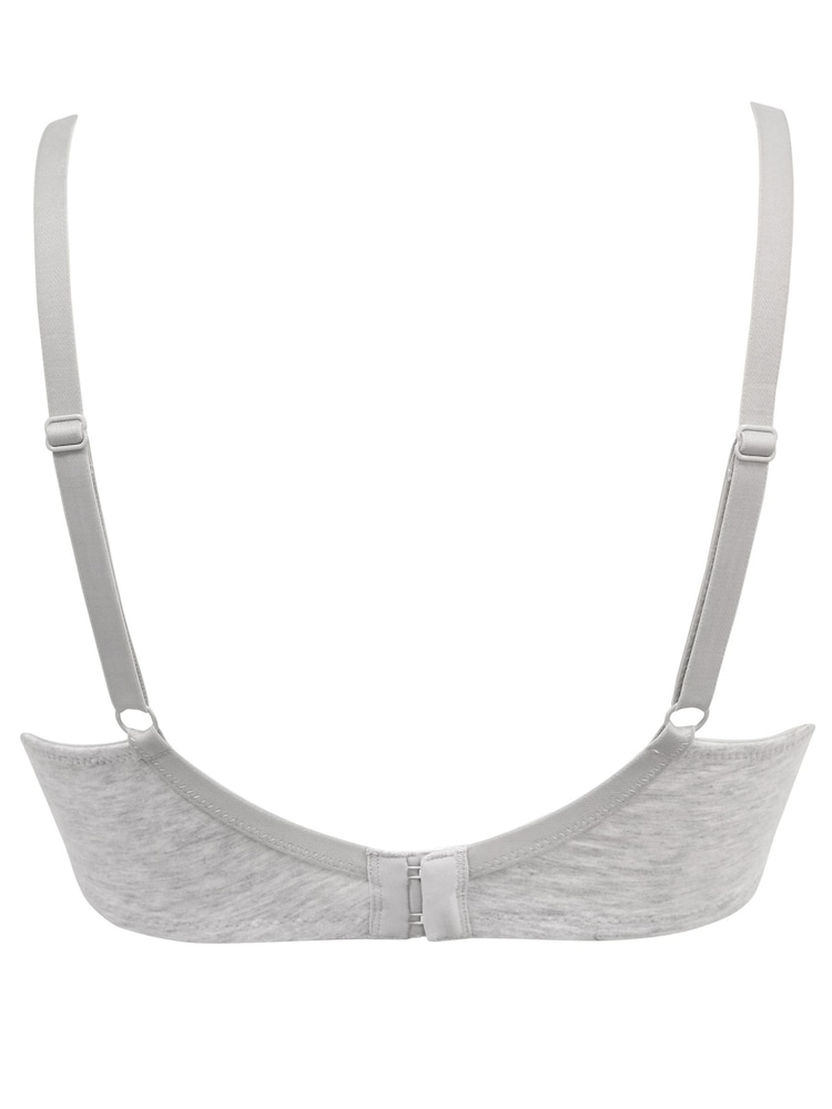 Pour Moi Grey Love to Lounge Cotton T-Shirt Bra - Image 5 of 5 Pour Moi Grey Love to Lounge Cotton T-Shirt Bra - Image 5 of 5