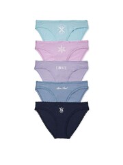 Victoria's Secret Black/Purple/Blue Bikini Knickers Multipack - Image 1 of 1