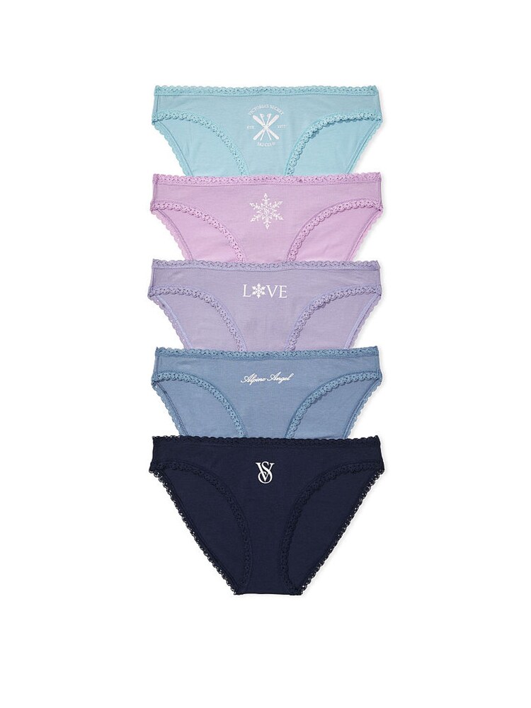 Victoria's Secret Black/Purple/Blue Bikini Knickers Multipack - Image 1 of 1
