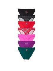 Victoria's Secret Green/Pink/Purple/Black Bikini Knickers Multipack - Image 1 of 1