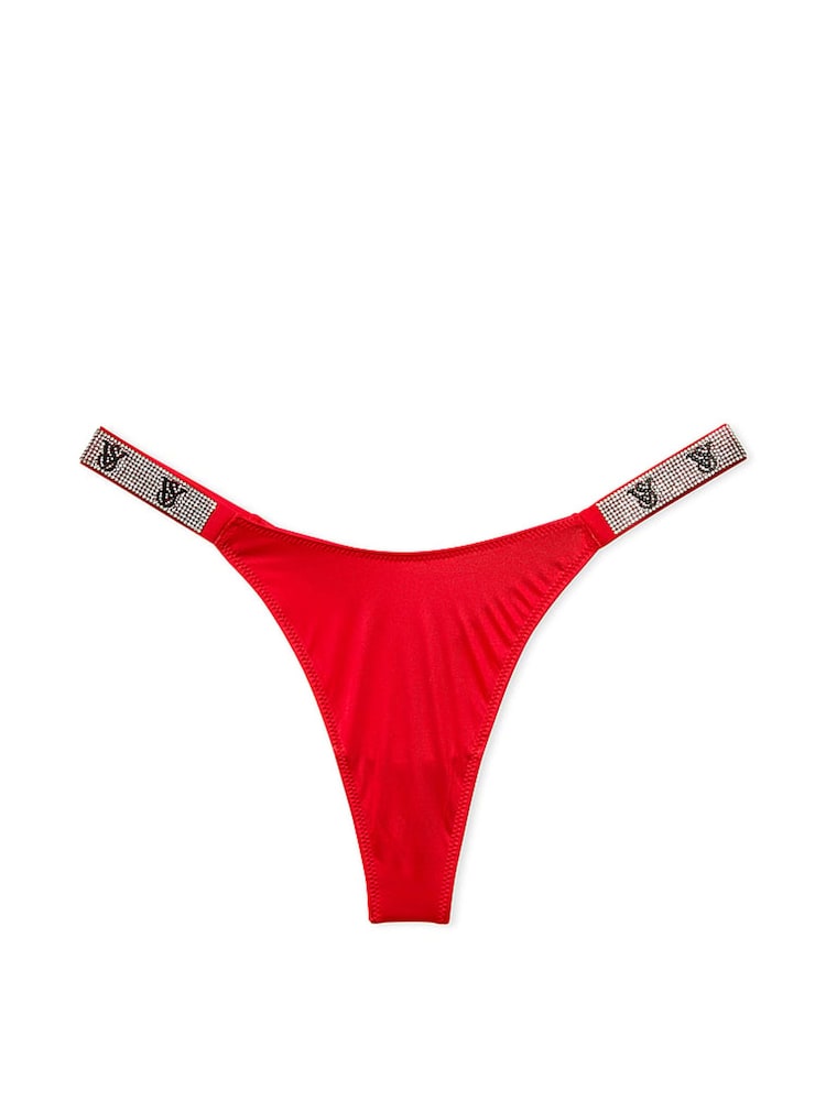 Lippenstiftrood met monogram - Victoria's Secret - Slip met glanzende bandjes - Image 3 of 3