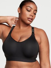 Victoria's Secret Shine Strap Black Smooth Lightly Lined High Impact Sports Bra - Image 1 of 3