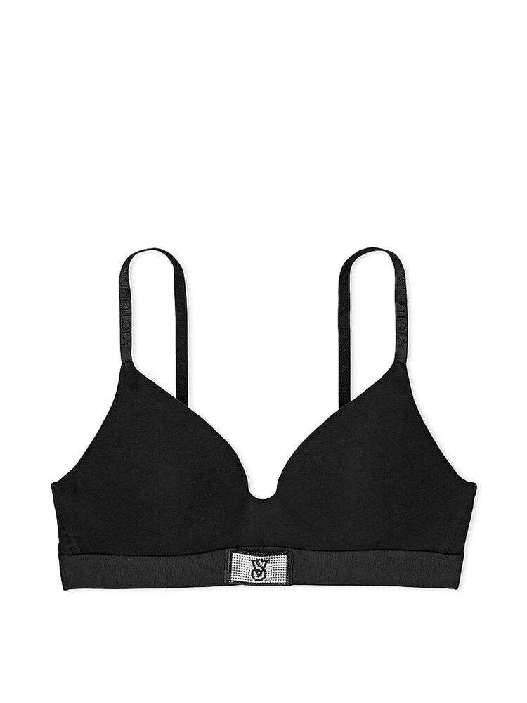 Victoria's Secret Black Shine Non Wired Lightly Lined Bra - Image 1 of 1