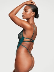 Victoria's Secret Black Ivy Green Geo Bodysuit - Image 2 of 3