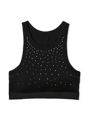 Victoria's Secret Black Scattered Shine Bralette Low Impact T-Shirt Bra - Image 3 of 3