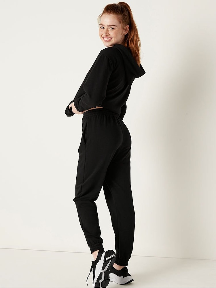 Victoria's Secret PINK Pure Black Fleece High Waist Full Length Jogger - Image 2 of 4 Victoria's Secret PINK Pure Black Fleece High Waist Full Length Jogger - Image 2 of 4