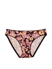 Victoria's Secret Soft Black Floral Cotton Bikini Knickers - Image 3 of 3
