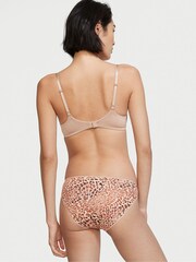 Victoria's Secret Toasted Almond Leopard White Cotton Bikini Knickers - Image 2 of 3
