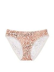 Victoria's Secret Toasted Almond Leopard White Cotton Bikini Knickers - Image 3 of 3