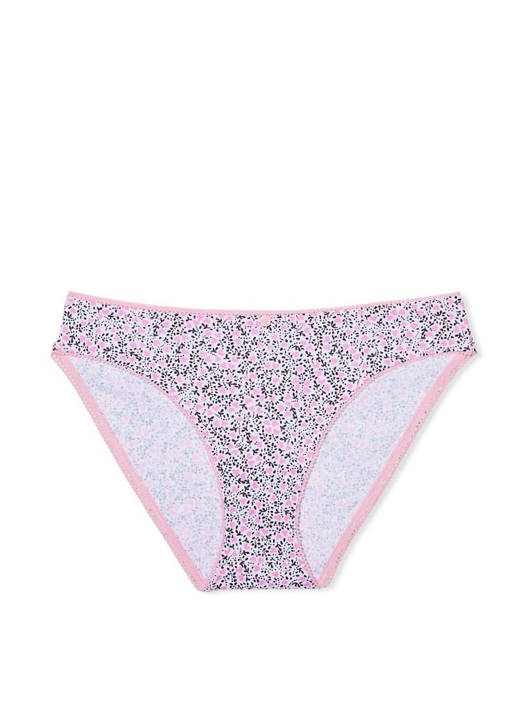 Victoria's Secret White Vine Heart Cotton Bikini Knickers - Image 3 of 3