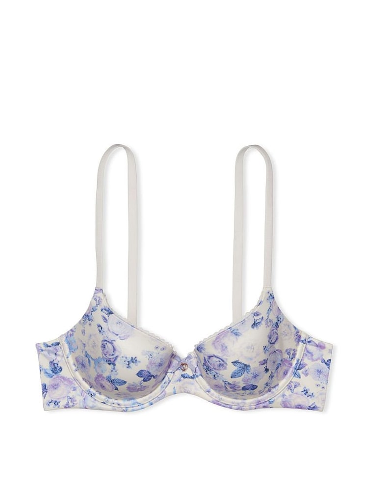 Victoria's Secret Blue Blooming Toile Print Smooth Lightly Lined Demi Bra - Image 4 of 4
