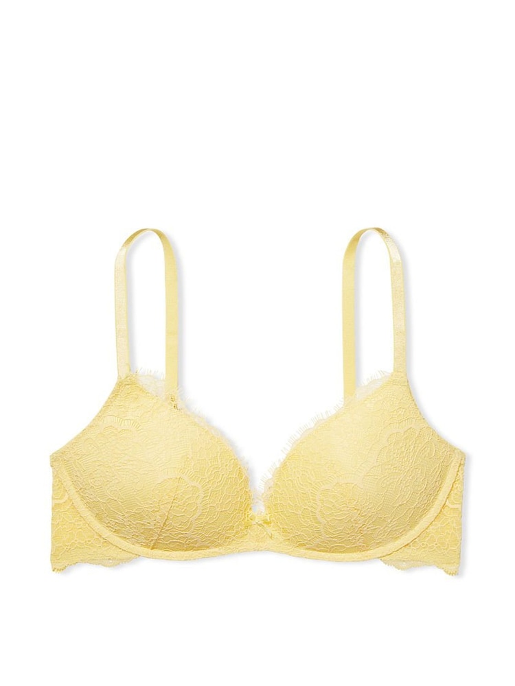 Victoria's Secret Lemon Yellow Lace Lightly Lined Non Wired Bra - Image 3 of 3