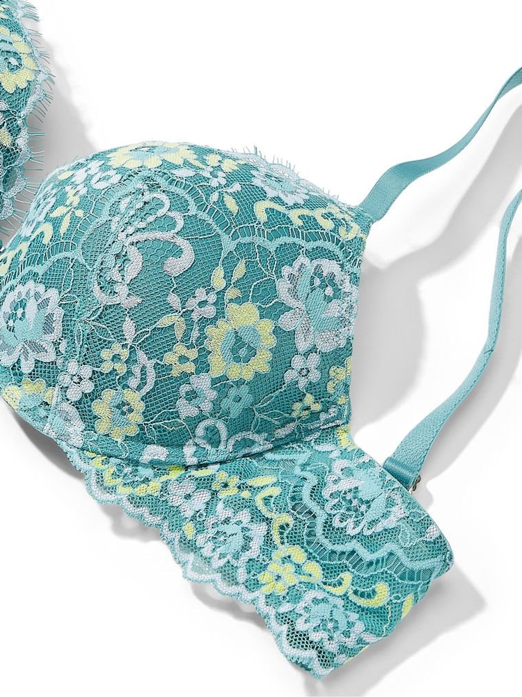 Victoria's Secret Runaway Teal Blue Lace Lightly Lined Non Wired Bra - Image 4 of 4