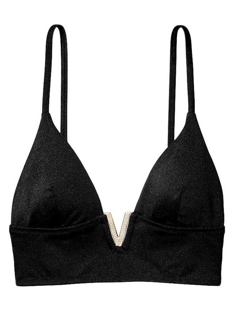 Victoria's Secret Black Plunge Triangle Bikini Top - Image 3 of 3