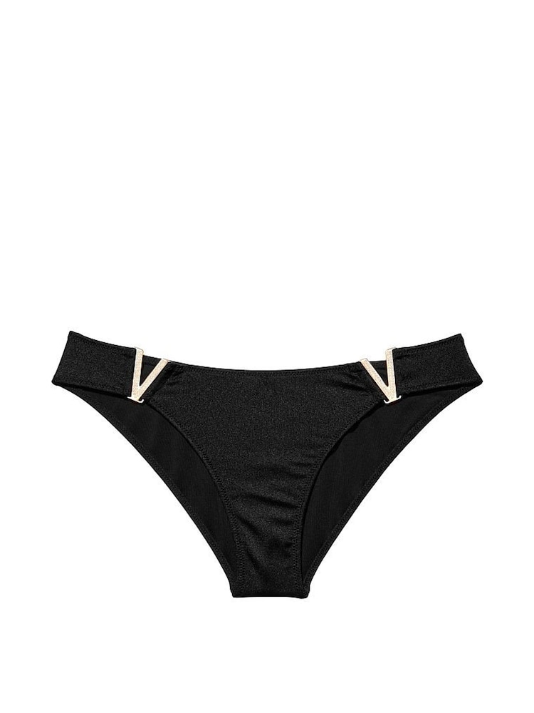 Victoria's Secret Black Nero VHardware Swim Bikini Bottom - Image 3 of 3