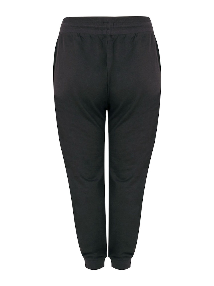 Yours Curve Black Basic Cuffed Jogger - Image 4 of 4