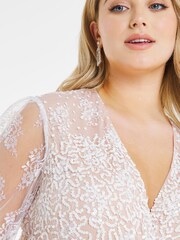 Simply Be Ivory Joanna Hope Bridal Sequin Maxi Dress - Image 3 of 5